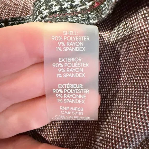 Calvin Klein Black White Houndstooth Plaid Short Sleeve Midi Knee Sheath Dress 8 - Picture 7 of 12